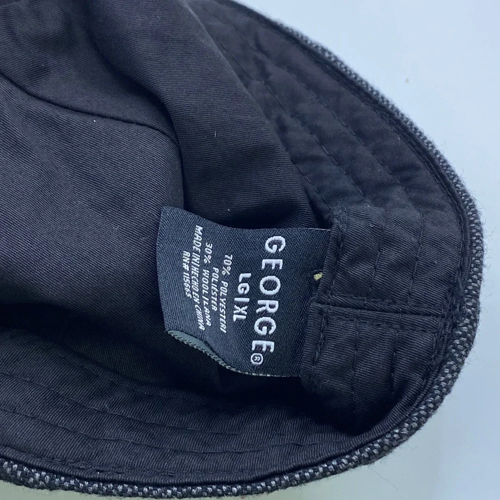 George Vintage Y2K Gray Newsboy Cap Ivy Driving Hat Flat Cap Wool Blend Grey